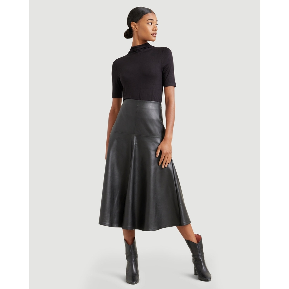 Modern Citizen Harley A Line Faux Leather Maxi Skirt Size M
